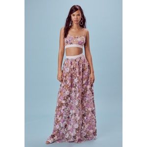 For Love & Lemons Posy Embroidery Crop Top